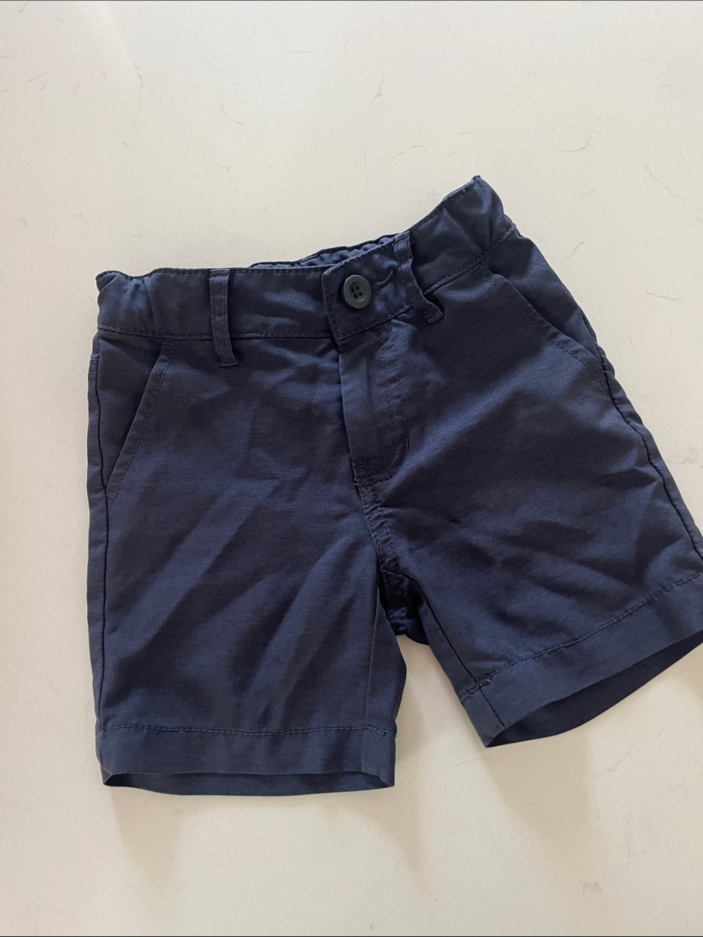 Kids Navy Cotton Shorts
